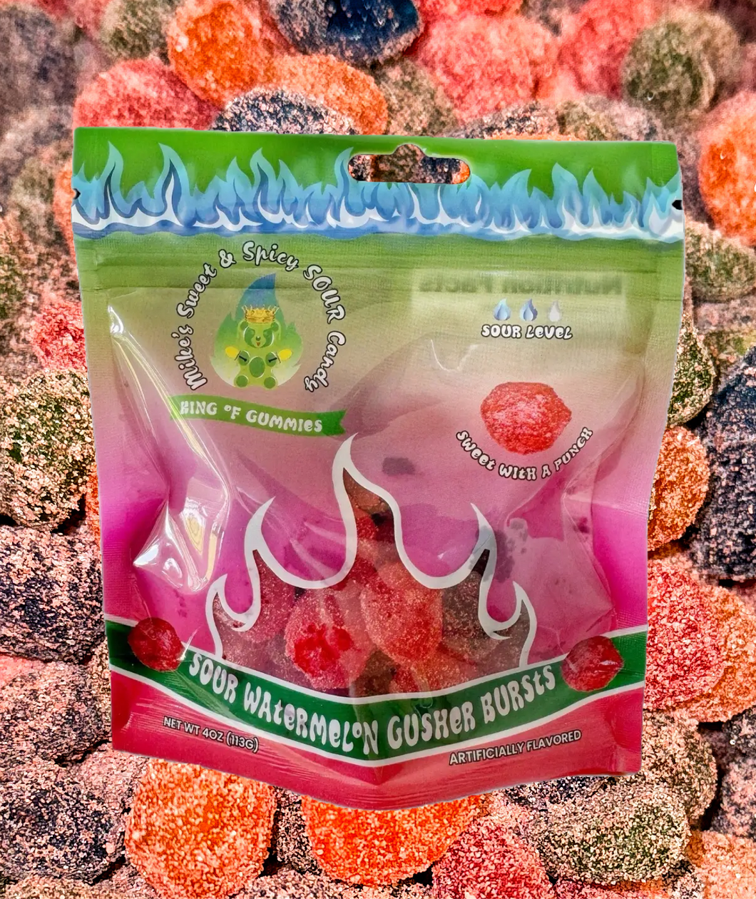 SOUR WATERMELON GUSHER BURSTS 4oz 2 PACK